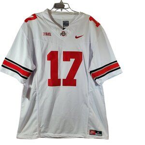 Carnell Tate 17 White Ohio State OSU Jersey Buckeyes Stitched XL
